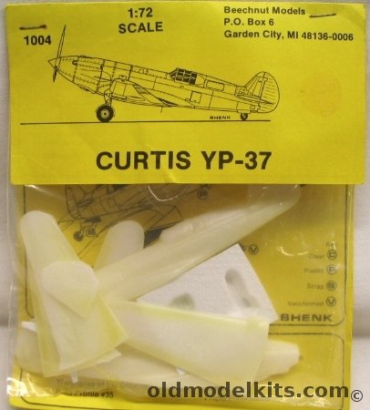 Beechnut 1/72 Curtis YP-37 - Bagged, 1004 plastic model kit